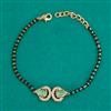 Kundan Hand Mangalsutra Bracelet with Carat Plating