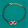 Kundan Hand Mangalsutra Bracelet with Carat Plating