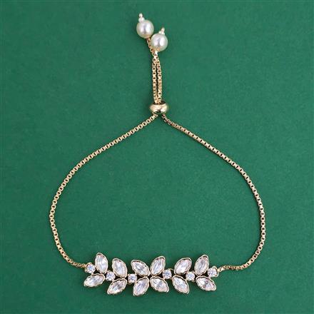 Kundan Adjustable Bracelet with Carat Plating