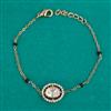 Kundan Hand Mangalsutra Bracelet with Mehndi Plating