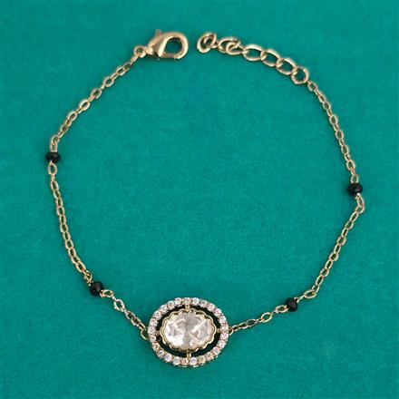 Kundan Hand Mangalsutra Bracelet with Mehndi Plating
