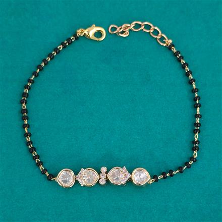 Kundan Hand Mangalsutra Bracelet with Mehndi Plating Carat Plating