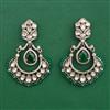 Kundan Classic Earring With Mehndi Plating
