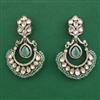 Kundan Classic Earring With Mehndi Plating