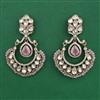 Kundan Classic Earring With Mehndi Plating