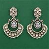 Kundan Classic Earring With Mehndi Plating