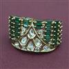 Kundan Adjustable Ring with Mehndi Plating
