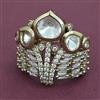 Kundan Adjustable Ring with Mehndi Plating