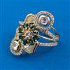Kundan Adjustable Ring with Carat Plating