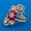 Kundan Adjustable Ring with Carat Plating