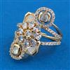 Kundan Adjustable Ring with Carat Plating