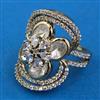 Kundan Adjustable Ring with Mehndi Plating