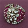 Kundan Adjustable Ring with Mehndi Plating