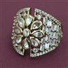 Kundan Adjustable Ring with Mehndi Plating