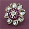Kundan Adjustable Ring with Mehndi Plating
