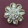 Kundan Adjustable Ring with Mehndi Plating