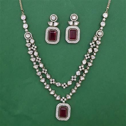Kundan Layered Necklace with Mehndi Plating