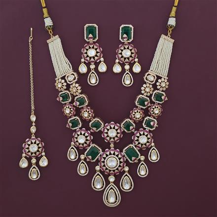 Kundan Layered Necklace with Carat Plating