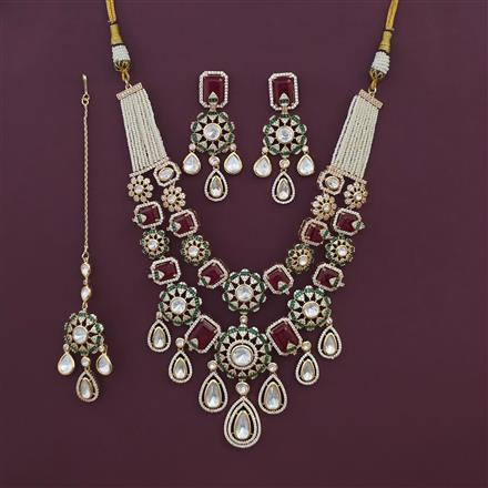 Kundan Layered Necklace with Carat Plating
