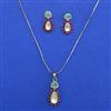 Kundan Classic Pendant Set with Mehndi Plating