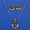 Kundan Classic Pendant Set with Mehndi Plating