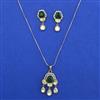 Kundan Classic Pendant Set with Mehndi Plating
