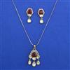 Kundan Classic Pendant Set with Mehndi Plating