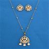 Kundan Classic Pendant Set with Mehndi Plating