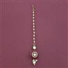 Kundan Pearl Tikka with Mehndi Plating