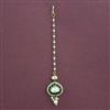Kundan Pearl Tikka with Mehndi Plating