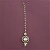 Kundan Pearl Tikka with Mehndi Plating