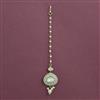 Kundan Pearl Tikka with Mehndi Plating