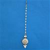 Kundan Pearl Tikka with Mehndi Plating