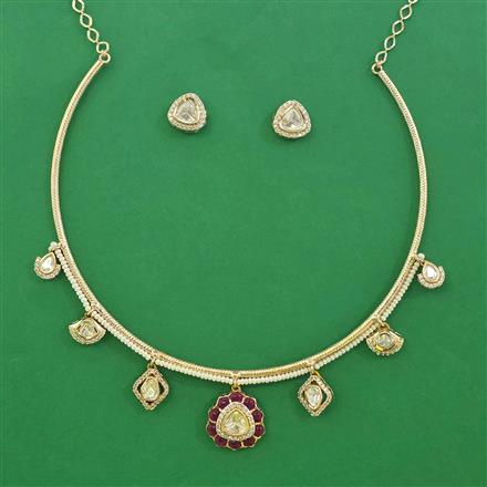 Kundan Hasli Necklace with Carat Plating