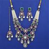 Kundan Classic Necklace with Mehndi Plating