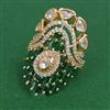 Kundan Adjustable Ring with Carat Plating