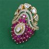 Kundan Adjustable Ring with Carat Plating