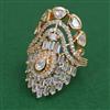 Kundan Adjustable Ring with Carat Plating