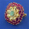 Kundan Adjustable Ring with Carat Plating