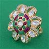 Kundan Adjustable Ring with Carat Plating