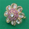 Kundan Adjustable Ring with Carat Plating