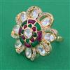 Kundan Adjustable Ring with Carat Plating