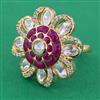 Kundan Adjustable Ring with Carat Plating