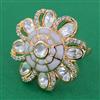 Kundan Adjustable Ring with Carat Plating