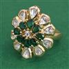 Kundan Adjustable Ring with Carat Plating