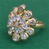 Kundan Adjustable Ring with Carat Plating