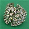 Kundan Adjustable Ring with Mehndi Plating