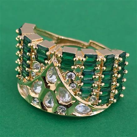 Kundan Adjustable Ring with Carat Plating