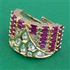 Kundan Adjustable Ring with Carat Plating