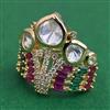 Kundan Adjustable Ring with Carat Plating